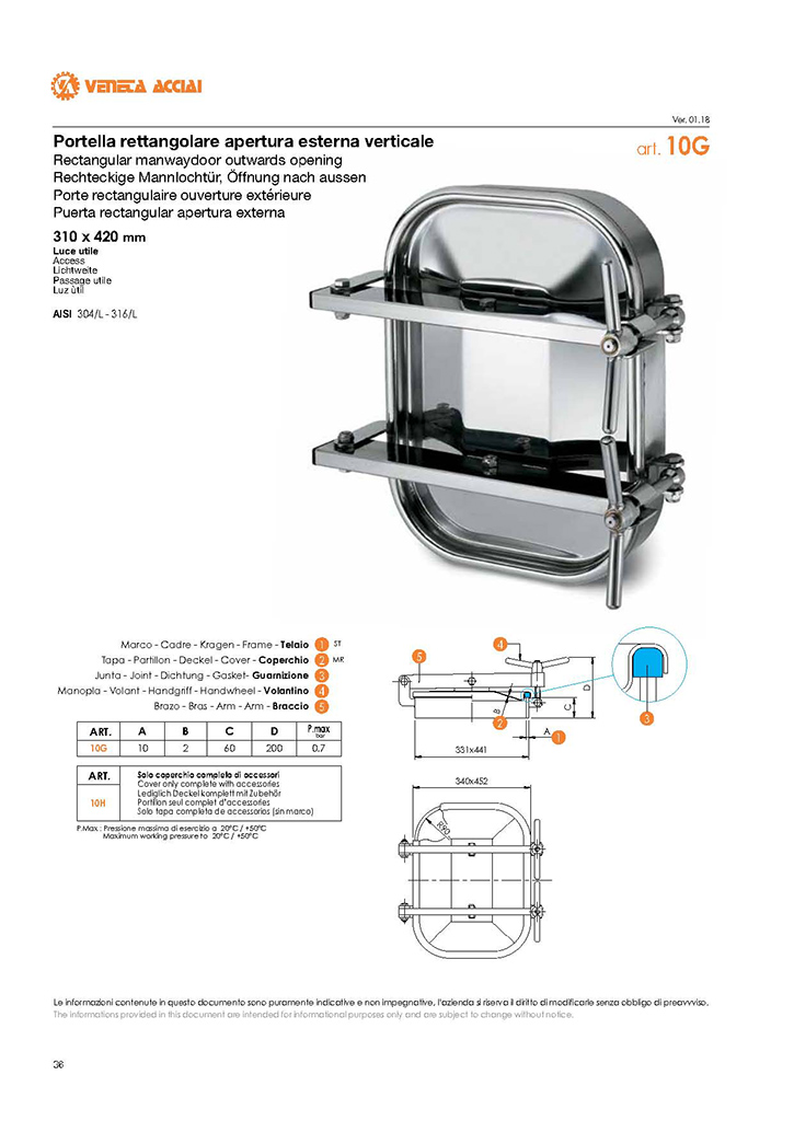 Porte inox