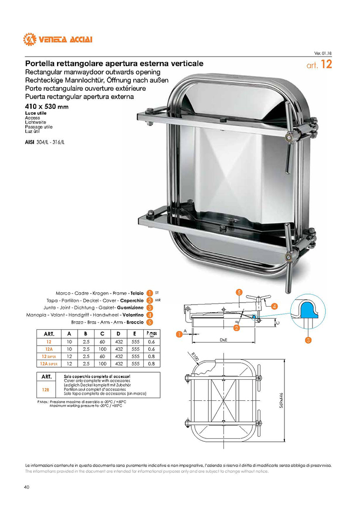 Porte inox