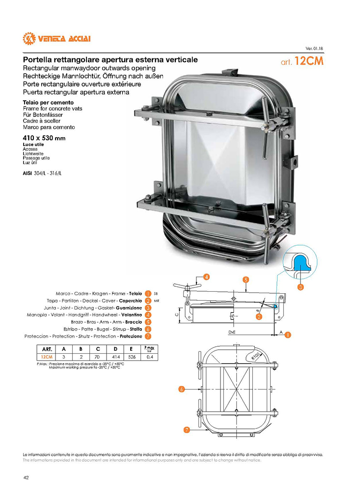 Porte inox