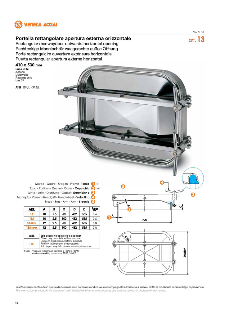 Porte inox