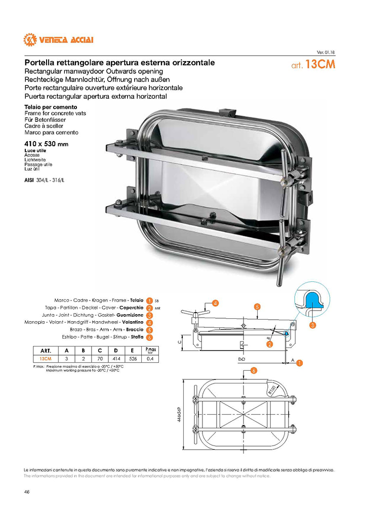 Porte inox