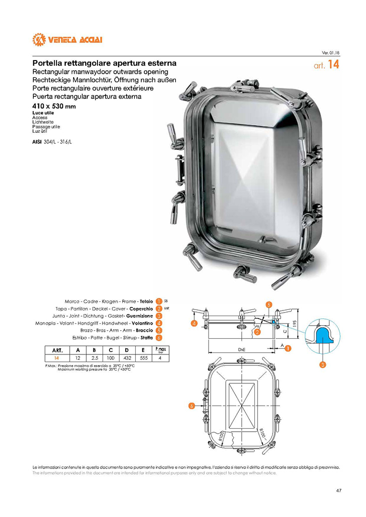 Porte inox