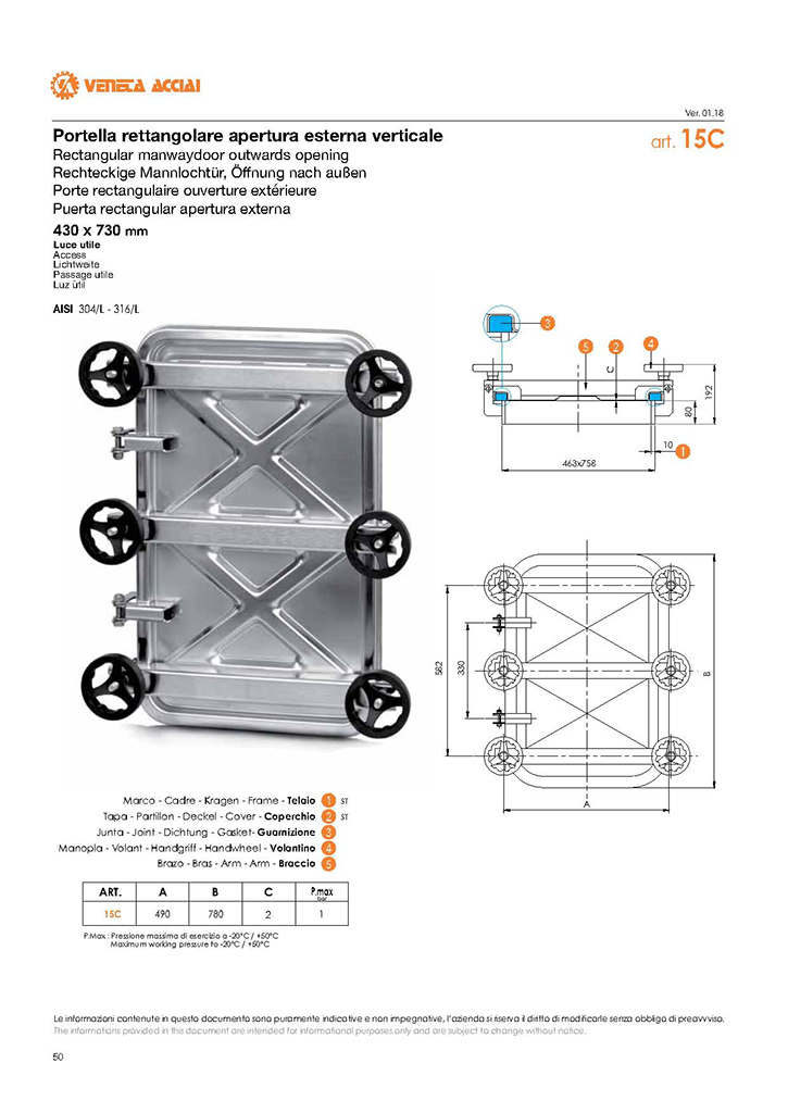 Porte inox