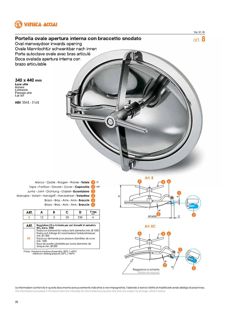 Porte autoclave ovale