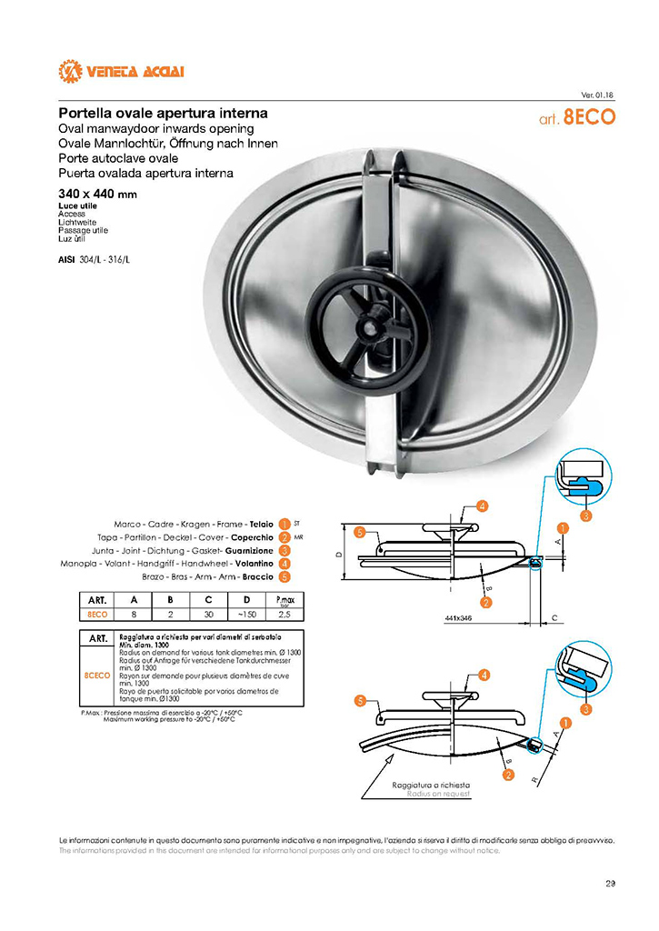 Porte autoclave ovale